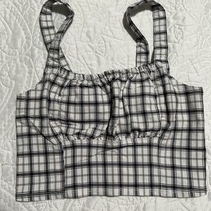 plaid hollister top